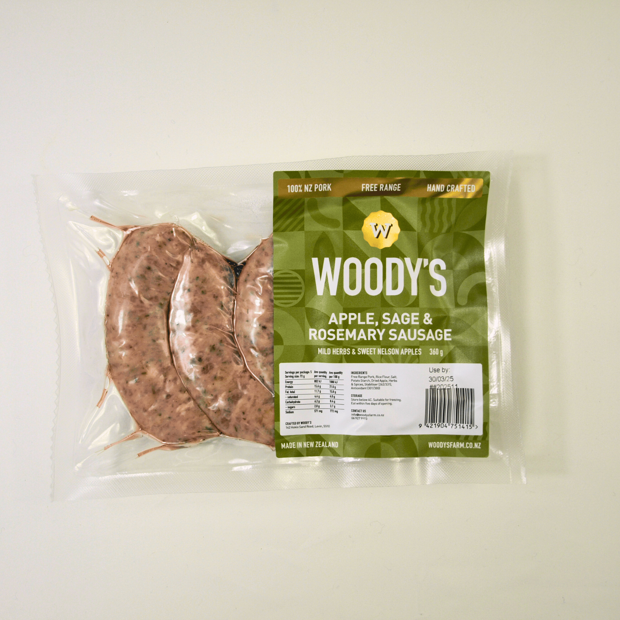 Apple, Sage And Rosemary Sausage
