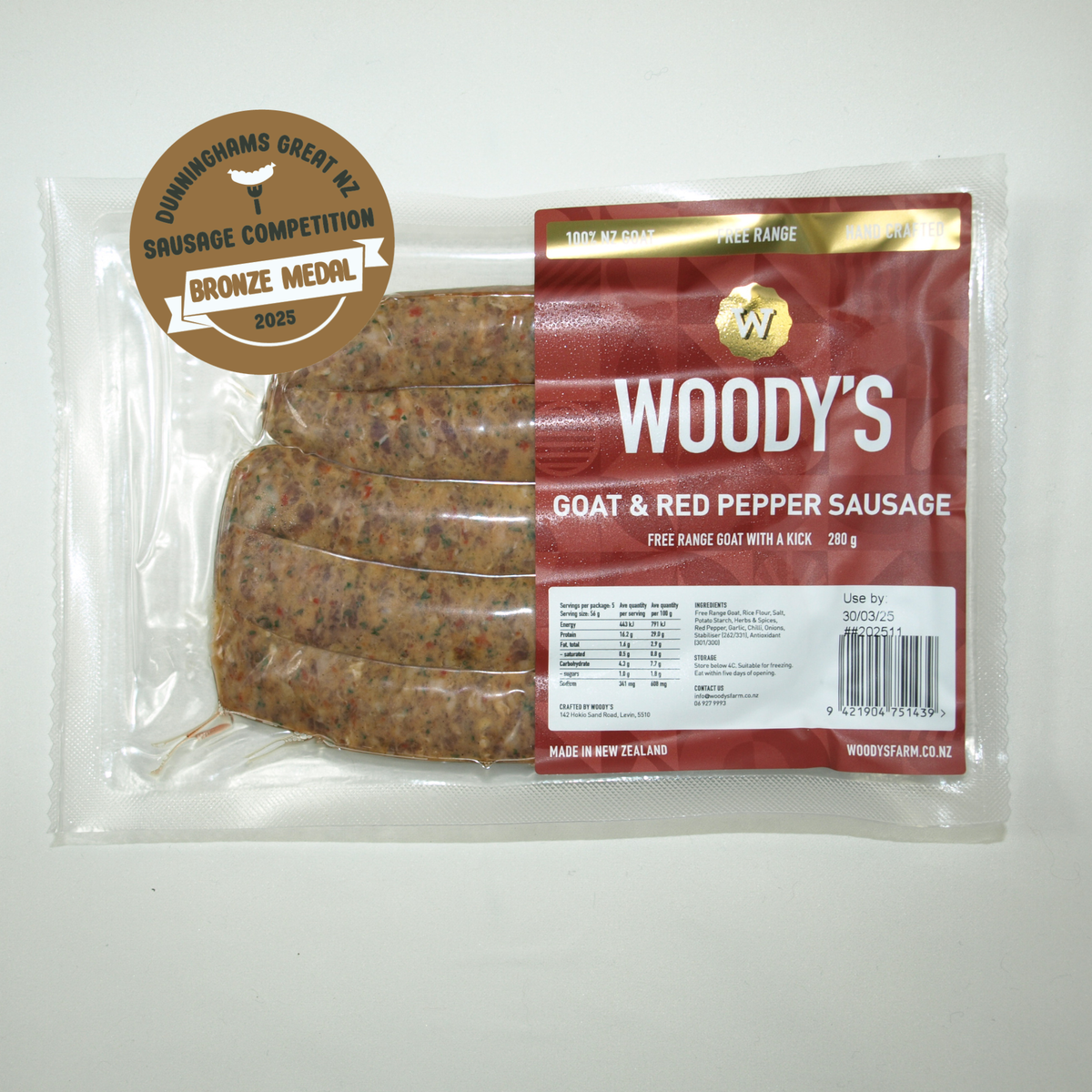 Goat and Red Pepper Sausage