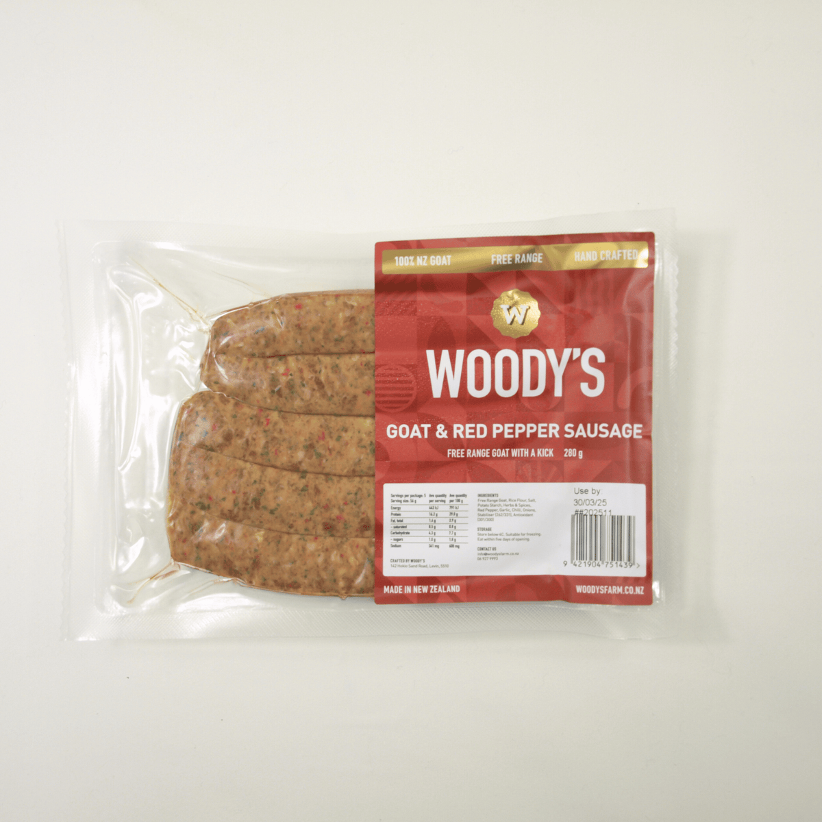 Goat and Red Pepper Sausage
