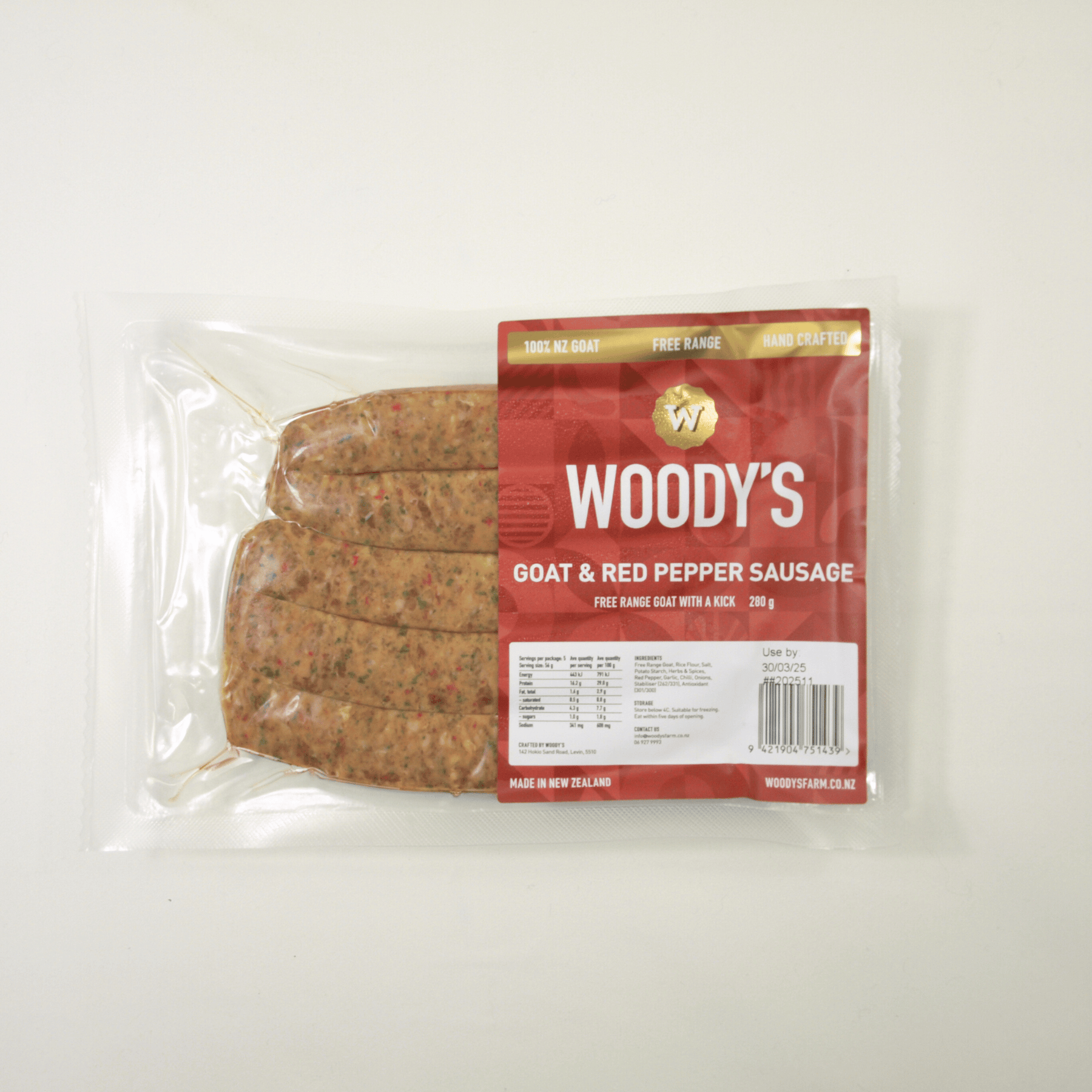 Goat and Red Pepper Sausage