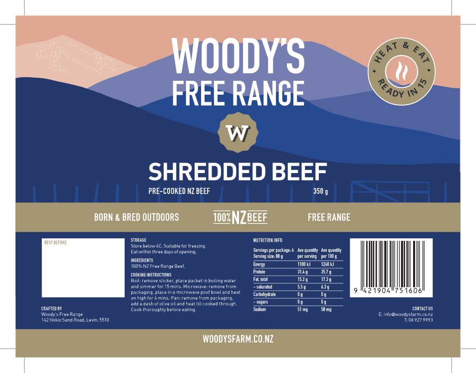 Shredded Beef (Heat & Eat)