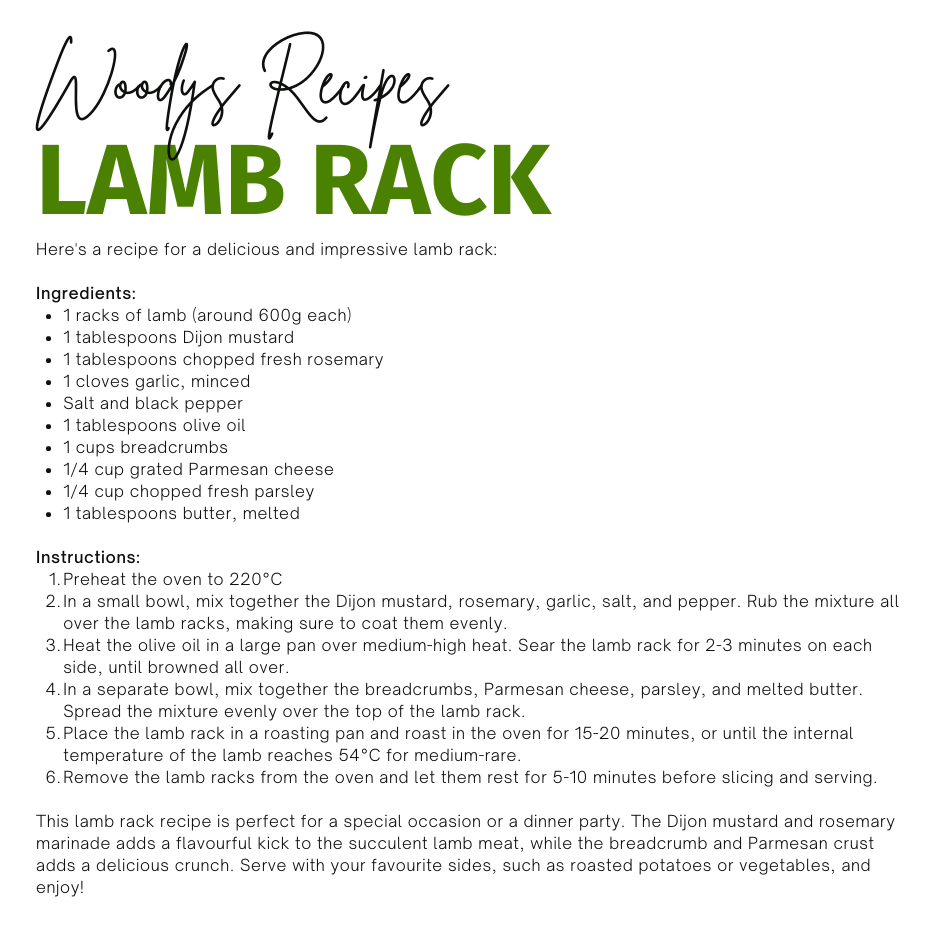 Lamb Rack recipe