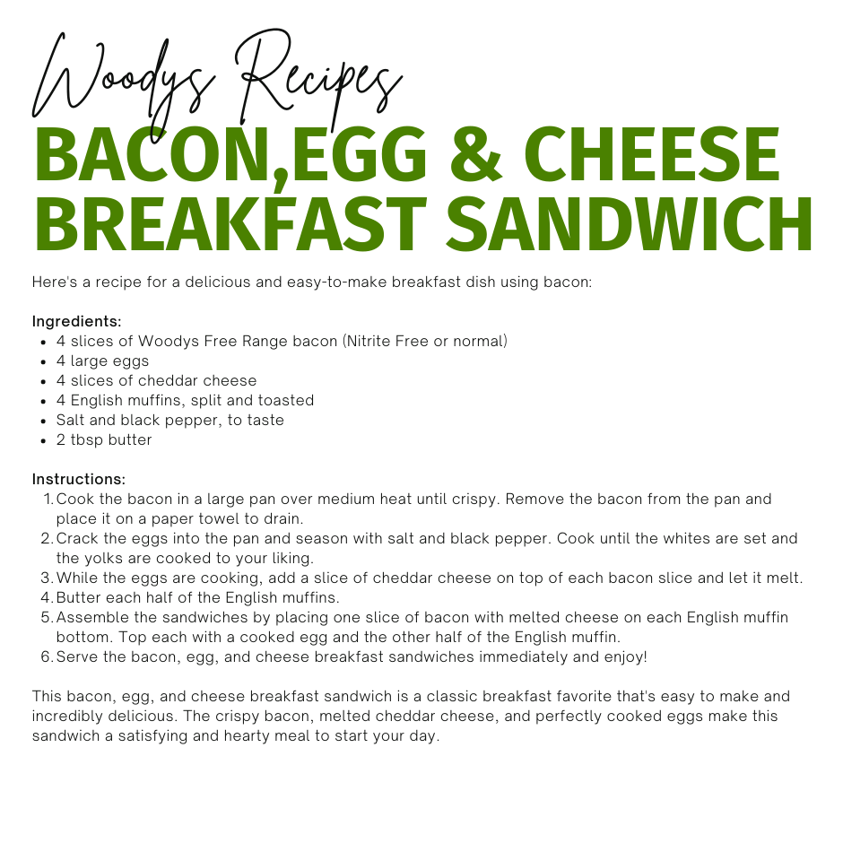 Bacon, egg, cheese breakfast sandwich